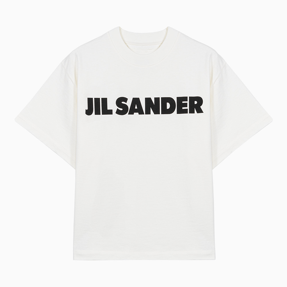 밀라노상인 JIL SANDER (당일) 23SS 질샌더 로고 프린트 화이트 여성 반팔 티셔츠 J02GC0001J45148102