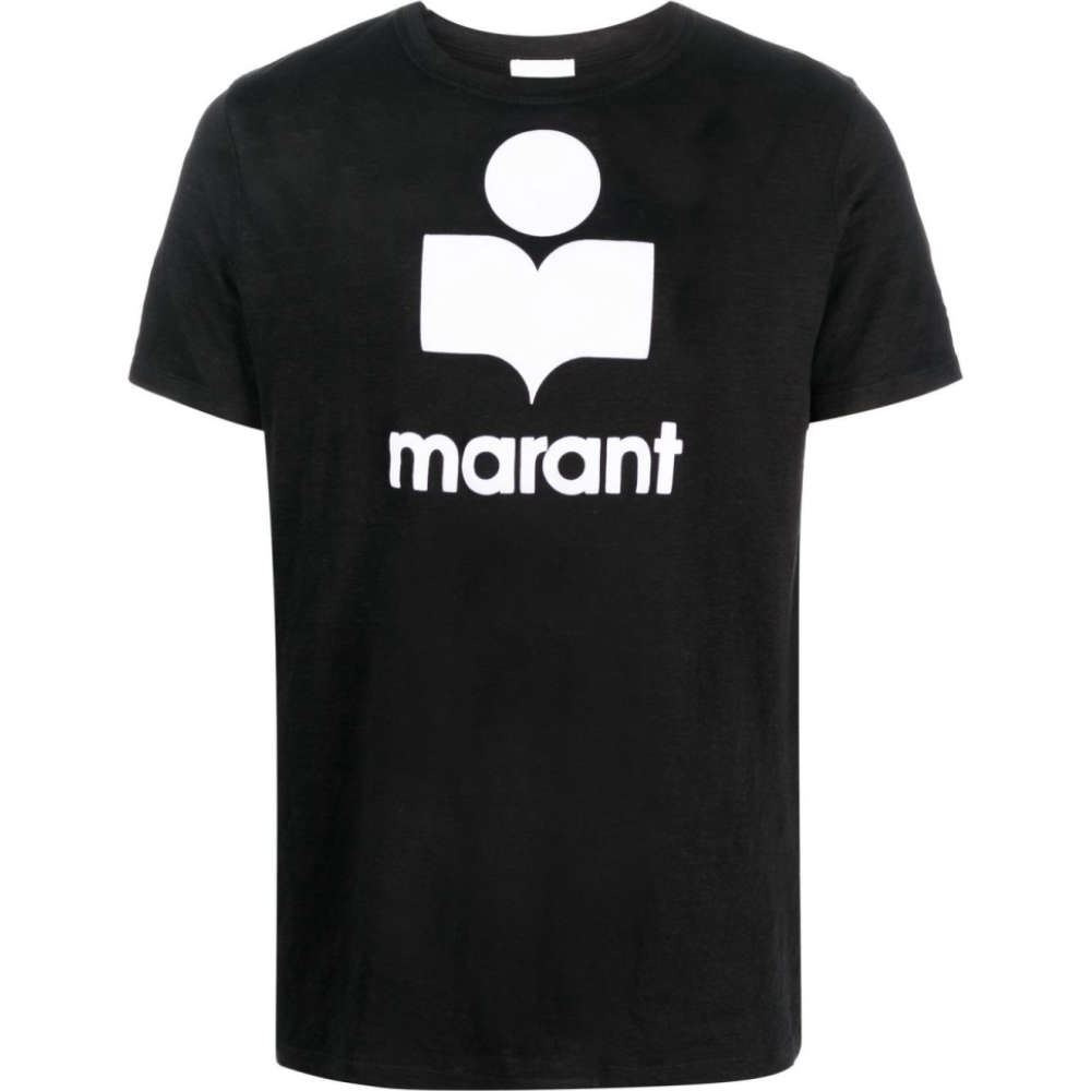 밀라노상인 ISABEL MARANT (당일) 23SS 이자벨마랑 카르만 블랙 린넨 반팔 티셔츠 TS0045HAA1N08H01BK