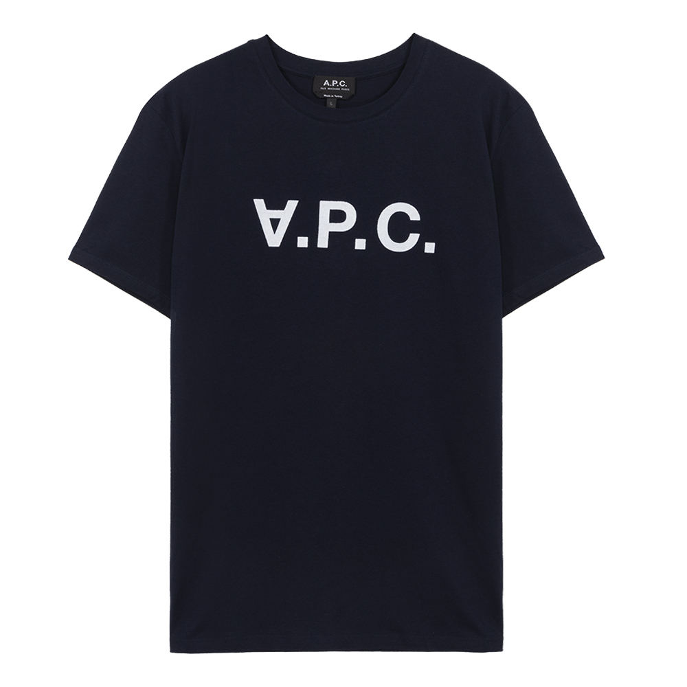 밀라노상인 A.P.C. (당일) 23SS 아페쎄 VPC 로고 네이비 반팔 티셔츠 COBQX H26943 IAK