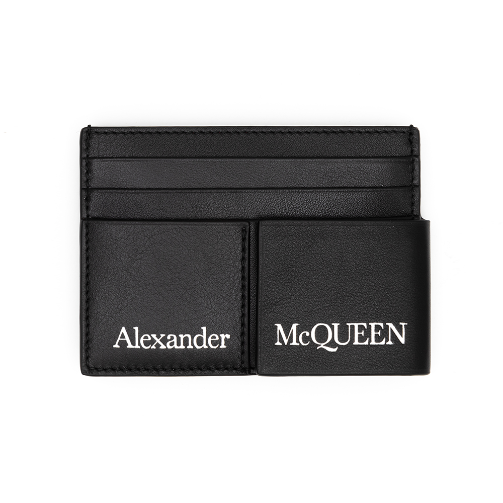 밀라노상인 ALEXANDER MCQUEEN (당일) 23SS 알렉산더 맥퀸 로고 더블 블랙 카드지갑 726564 1AAJO 1000