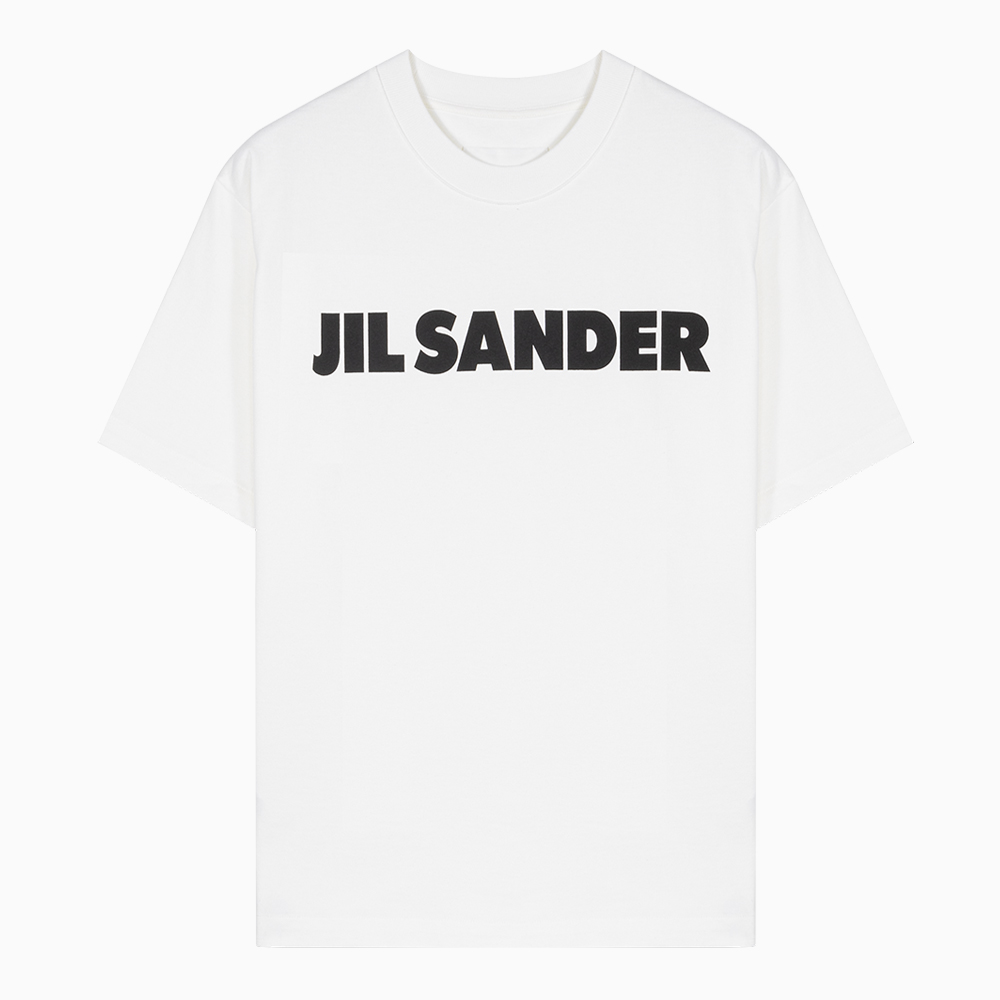 밀라노상인 JIL SANDER (당일) 23SS 질샌더 로고 프린팅 오버핏 화이트 여성 반팔 티셔츠 J02GC0001 J45047 102