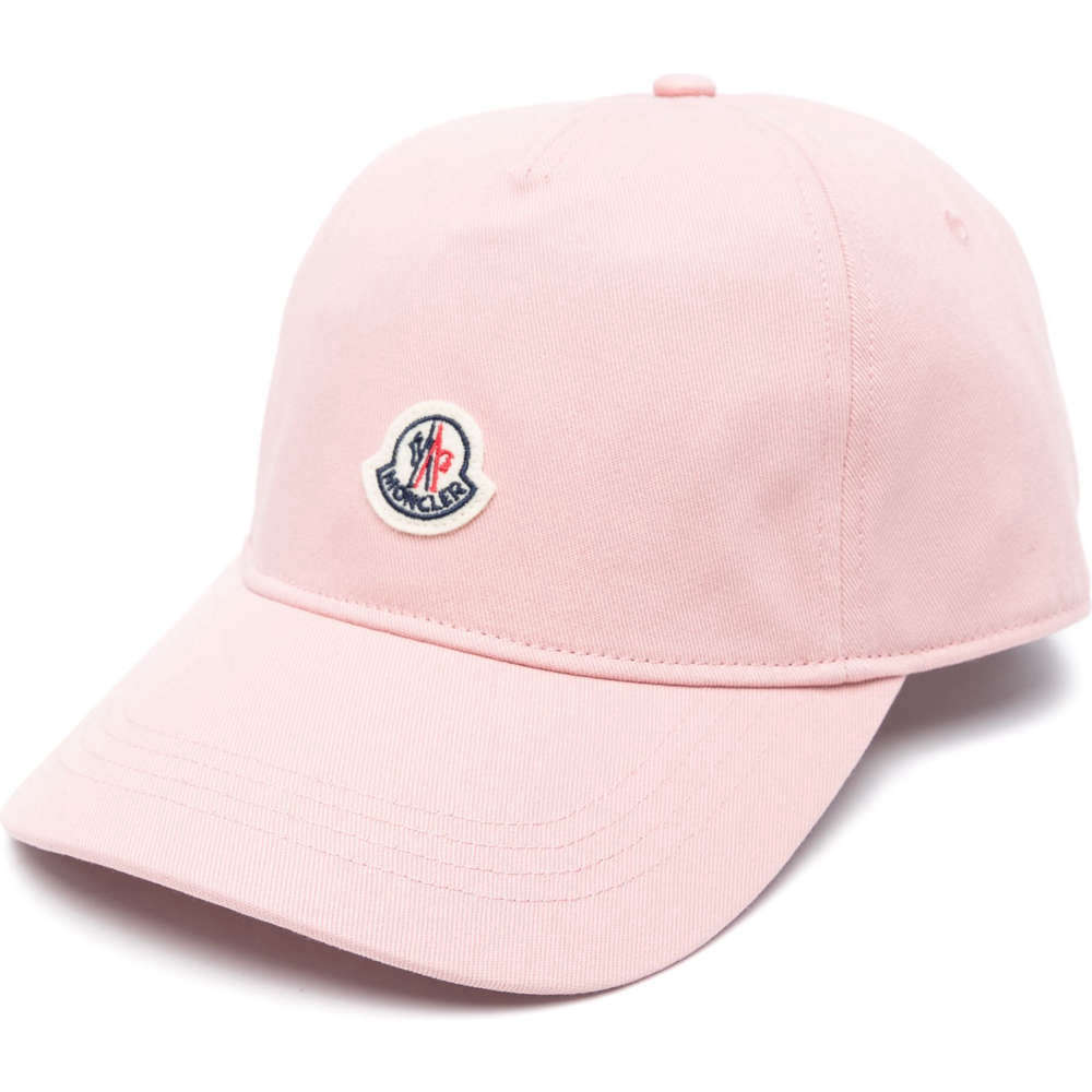 밀라노상인 자체브랜드 (당일) 24SS 몽클레어 로고 패치 핑크 베이스볼 캡 여성 모자 3B00041 V0006 510