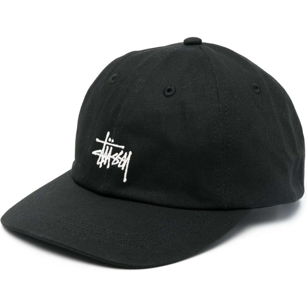 밀라노상인 자체브랜드 (당일) 24SS 스투시 베이직 로고 자수 블랙 모자 1311070 BLACK