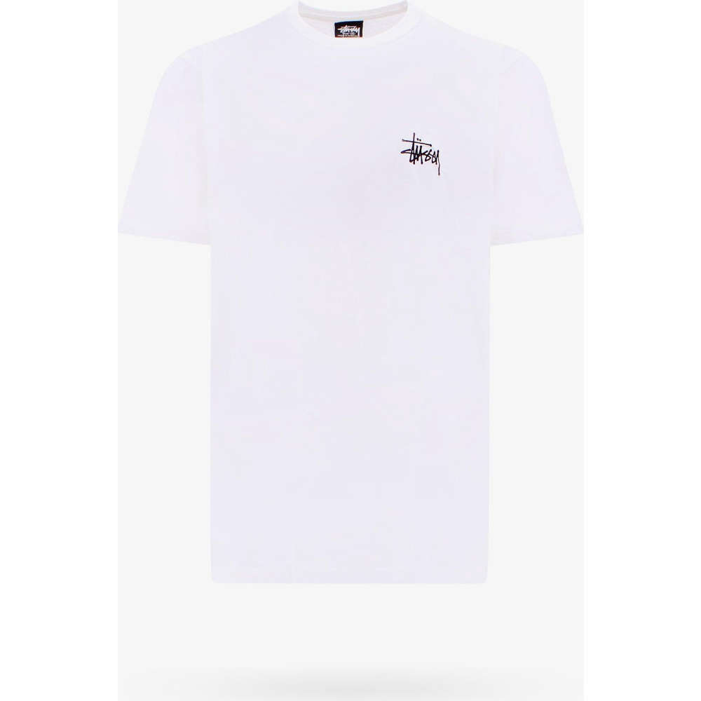 밀라노상인 자체브랜드 (당일) 24SS 스투시 베이직 로고 화이트 반팔 티셔츠 1905000 WHITE
